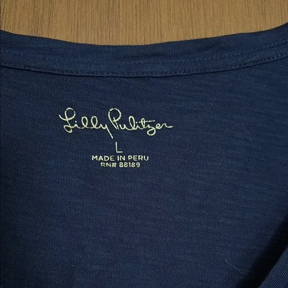 Lilly Pulitzer Deep Blue Short Sleeve Tee - Picture 2 of 3